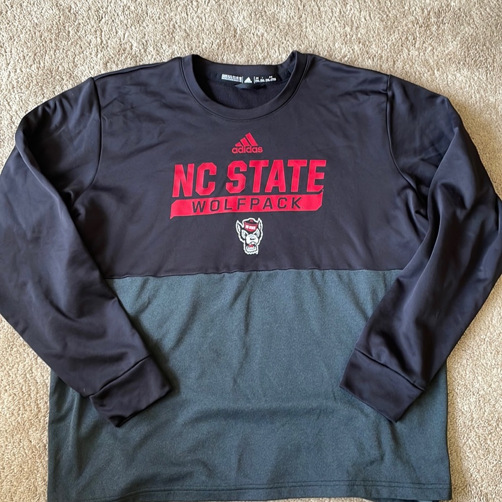 adidas Mens XXL NC State Wolf Pack Team Sweat Shirt